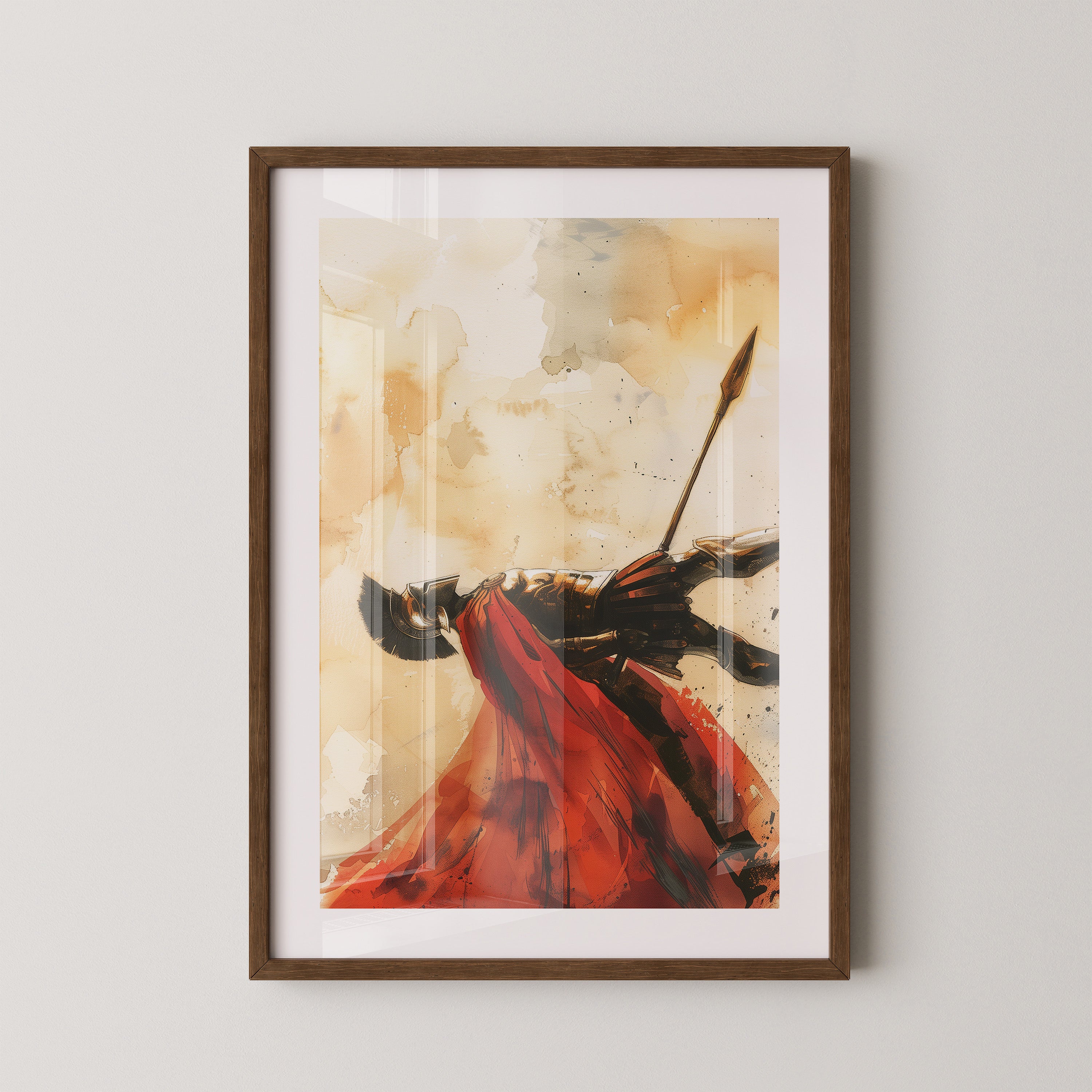 Spartaner Rüstung Aquarell