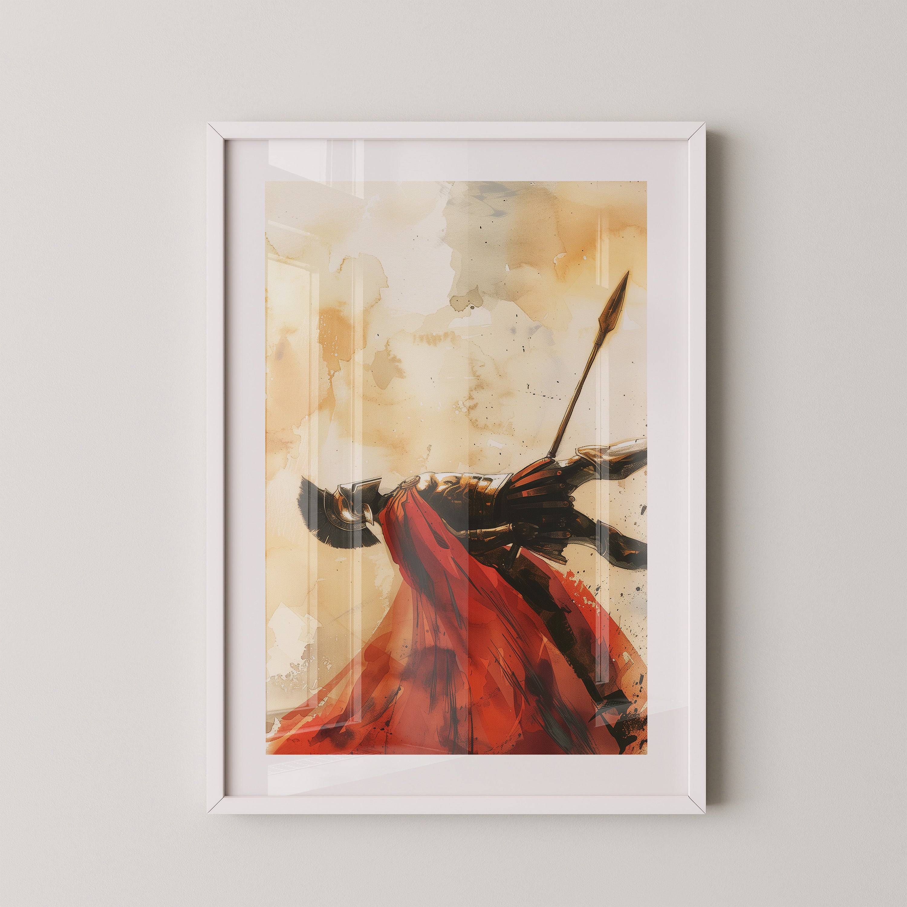 Spartaner Rüstung Aquarell