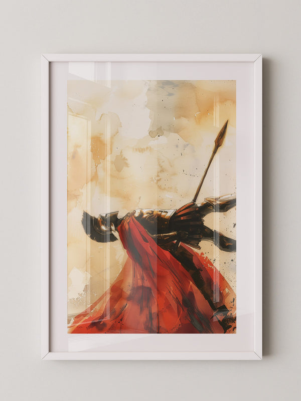 Spartaner Rüstung Aquarell