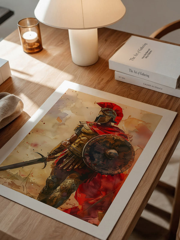 Römischer Krieger Aquarell