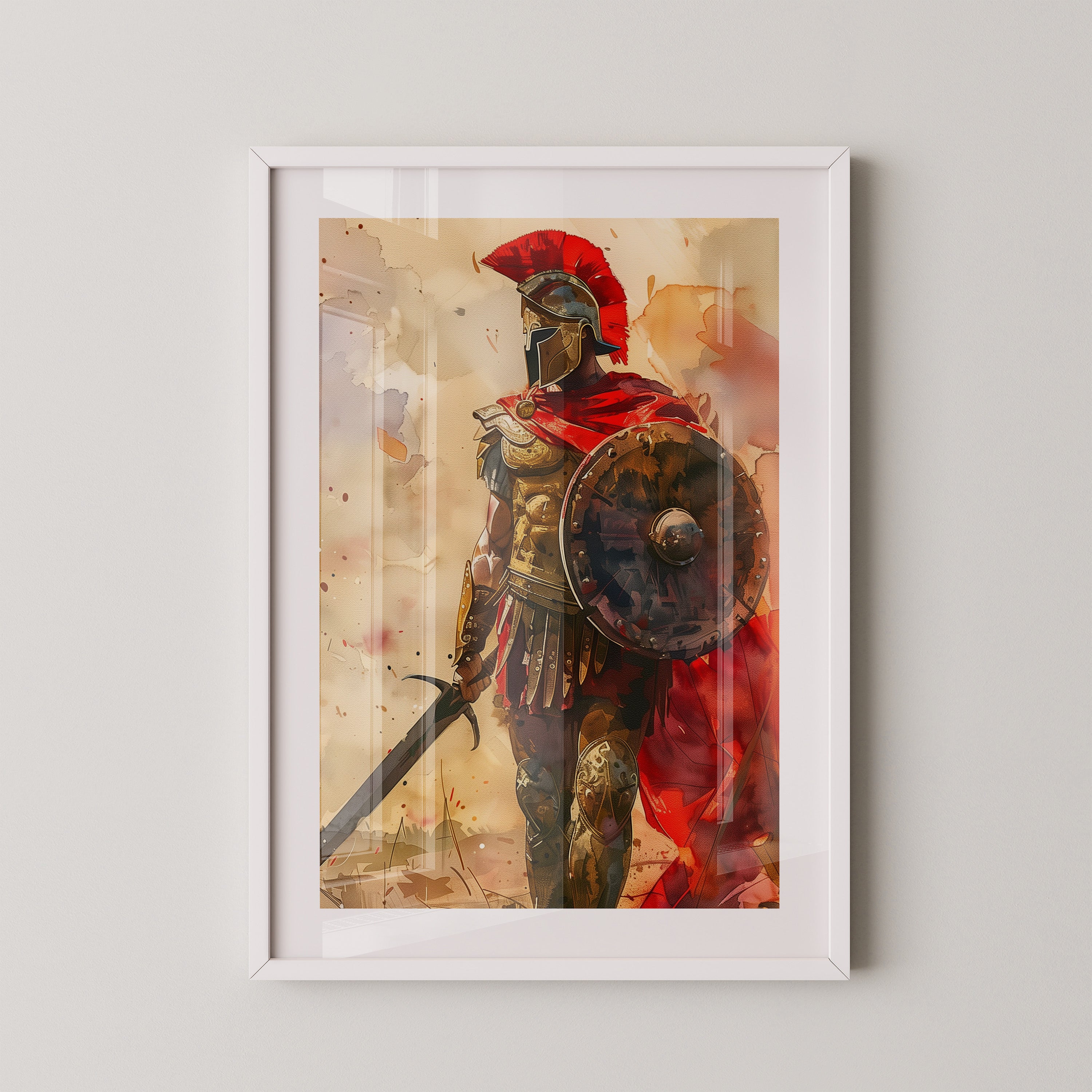 Römischer Krieger Aquarell