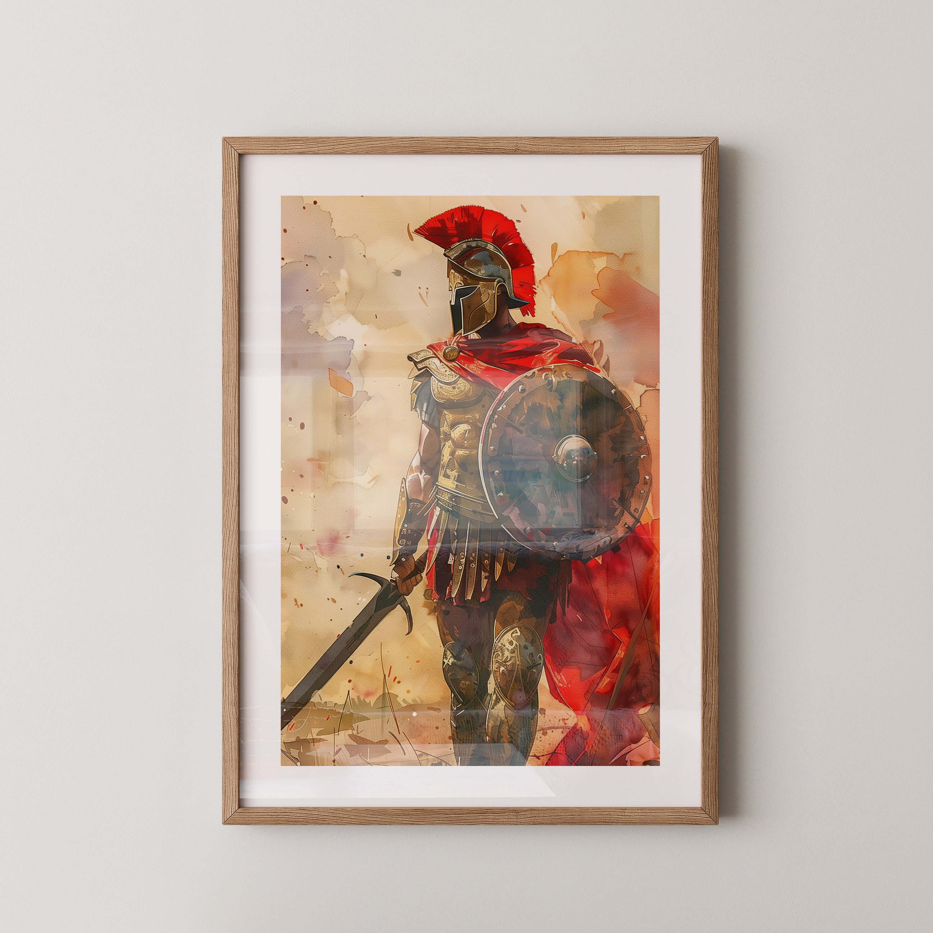 Römischer Krieger Aquarell