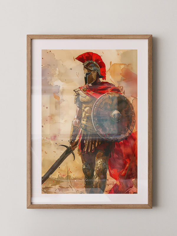 Römischer Krieger Aquarell