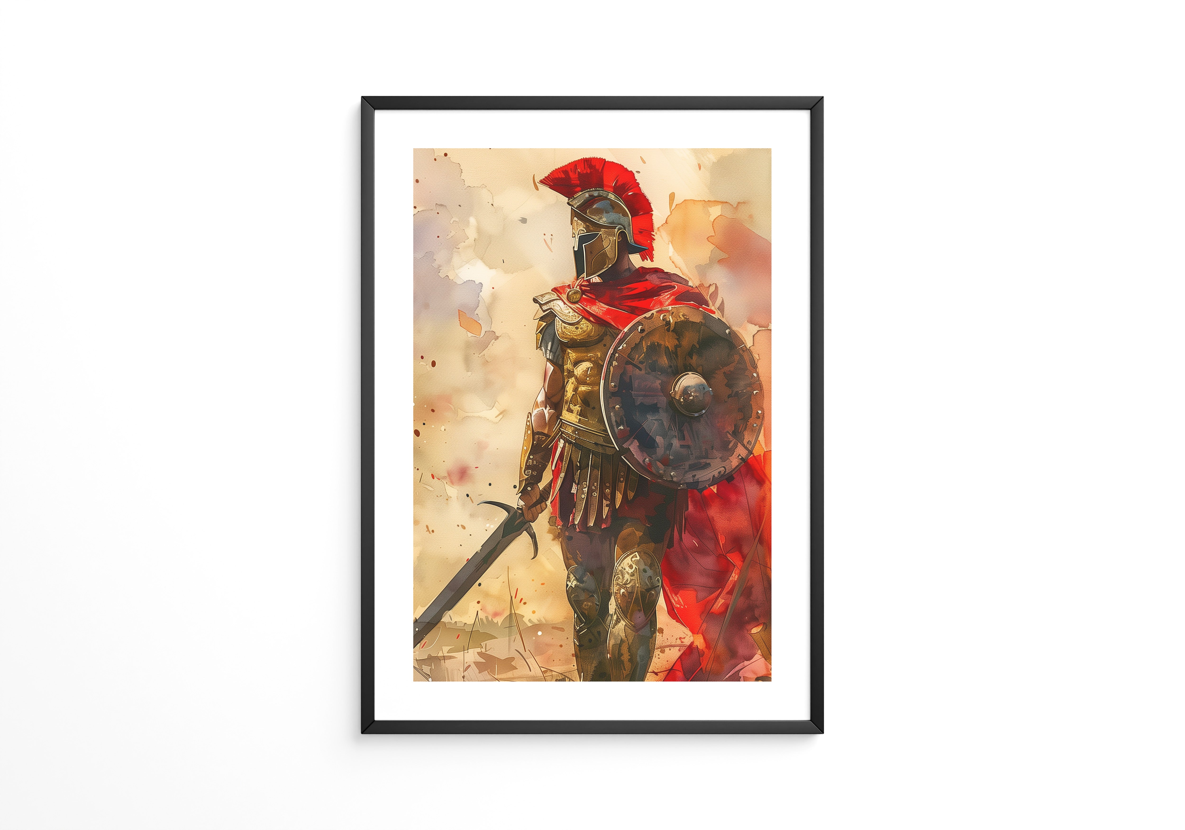 Römischer Krieger Aquarell