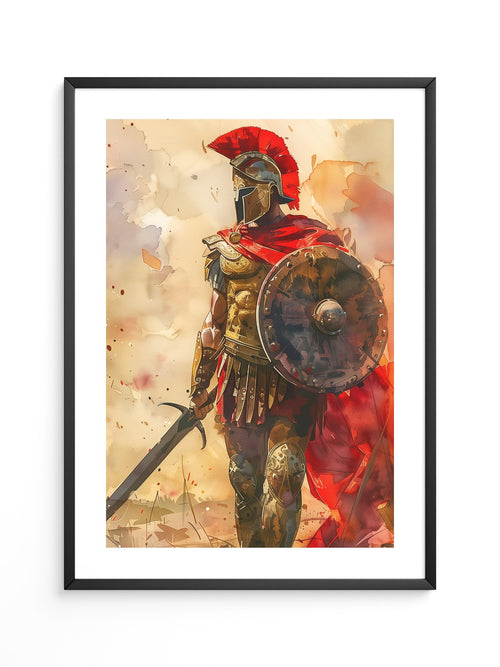 Römischer Krieger Aquarell