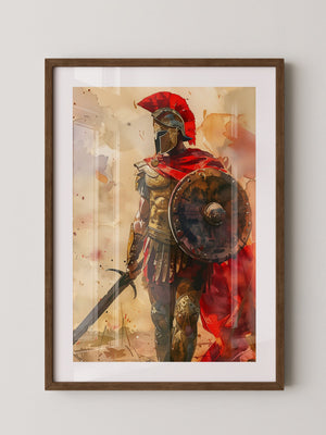 Römischer Krieger Aquarell