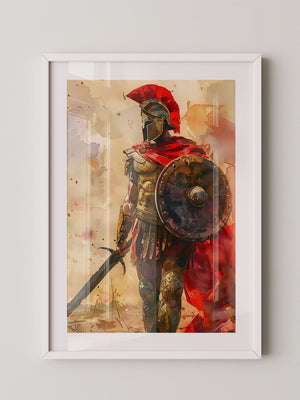 Römischer Krieger Aquarell