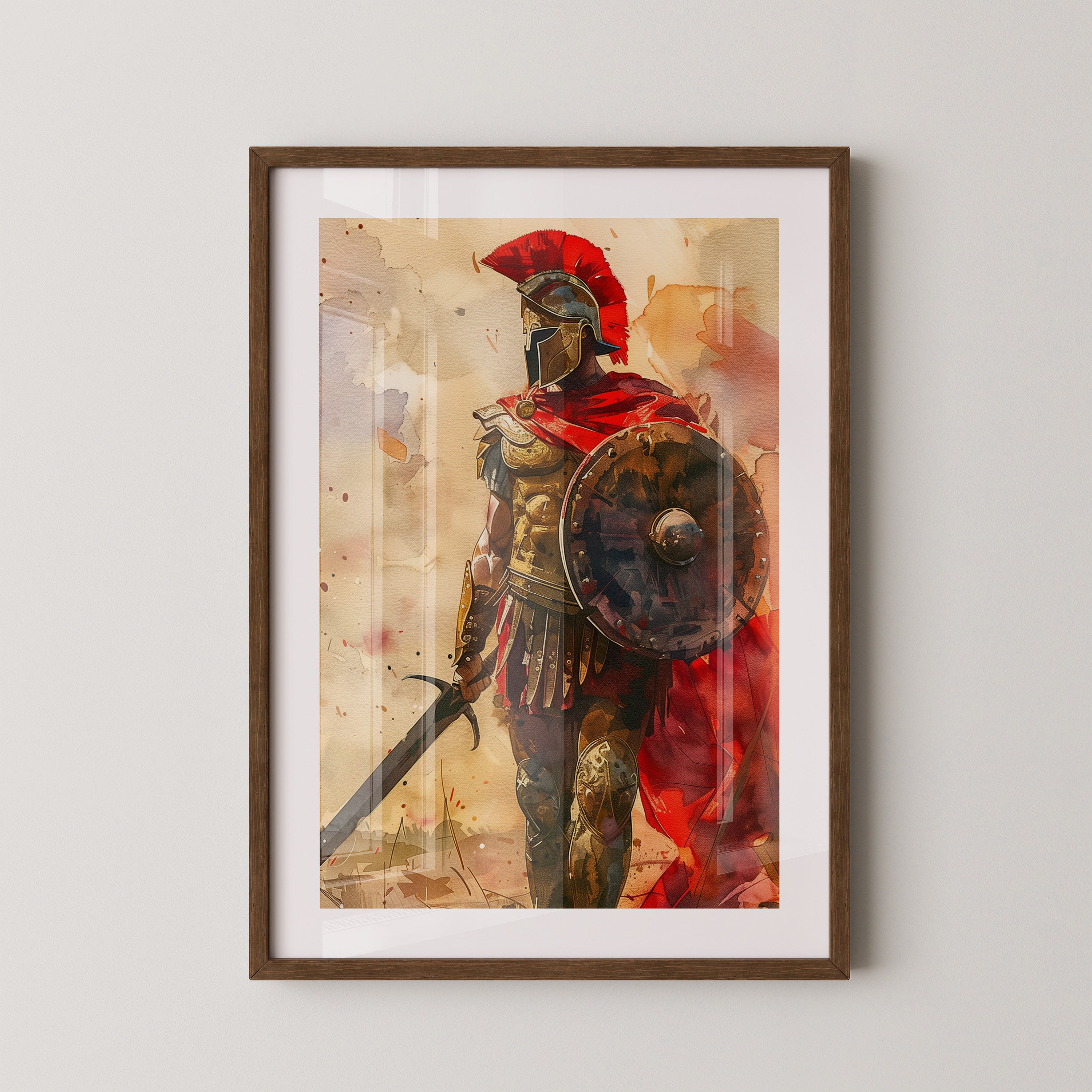 Römischer Krieger Aquarell