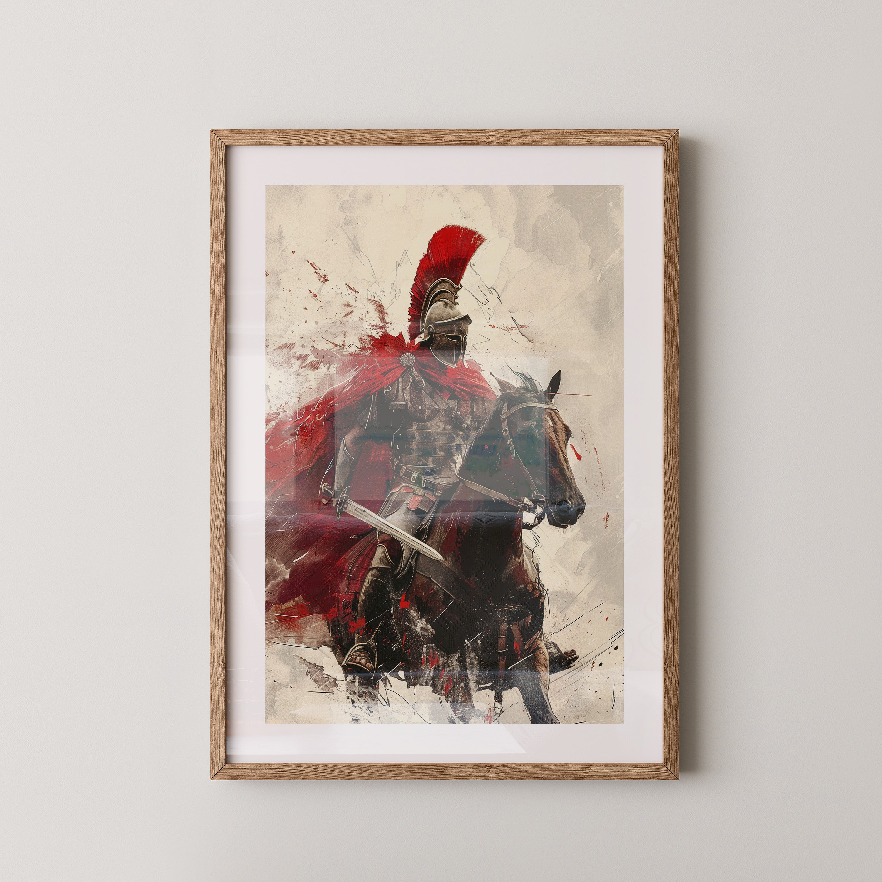 Römischer Krieger Rotmalerei