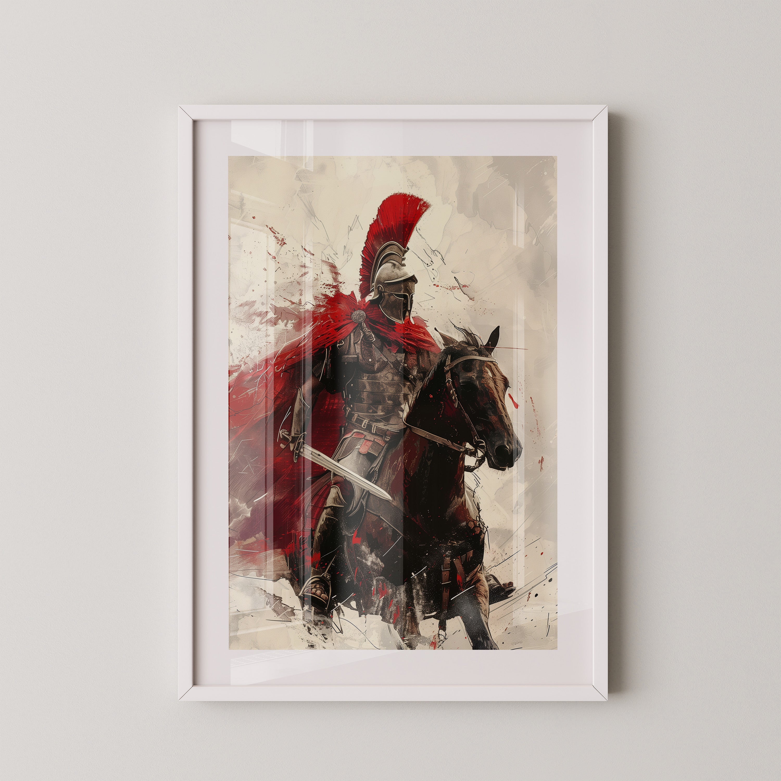 Römischer Krieger Rotmalerei