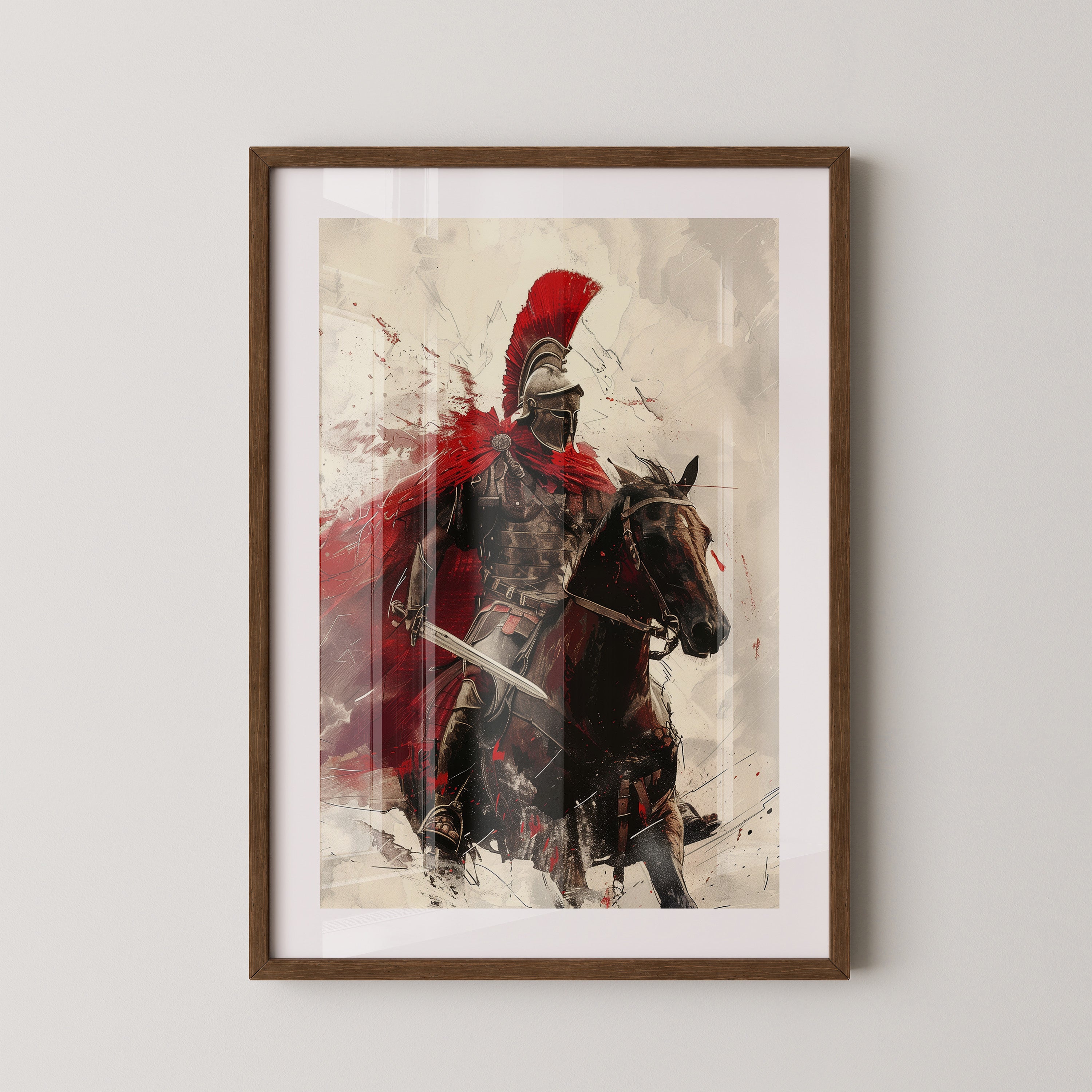 Römischer Krieger Rotmalerei