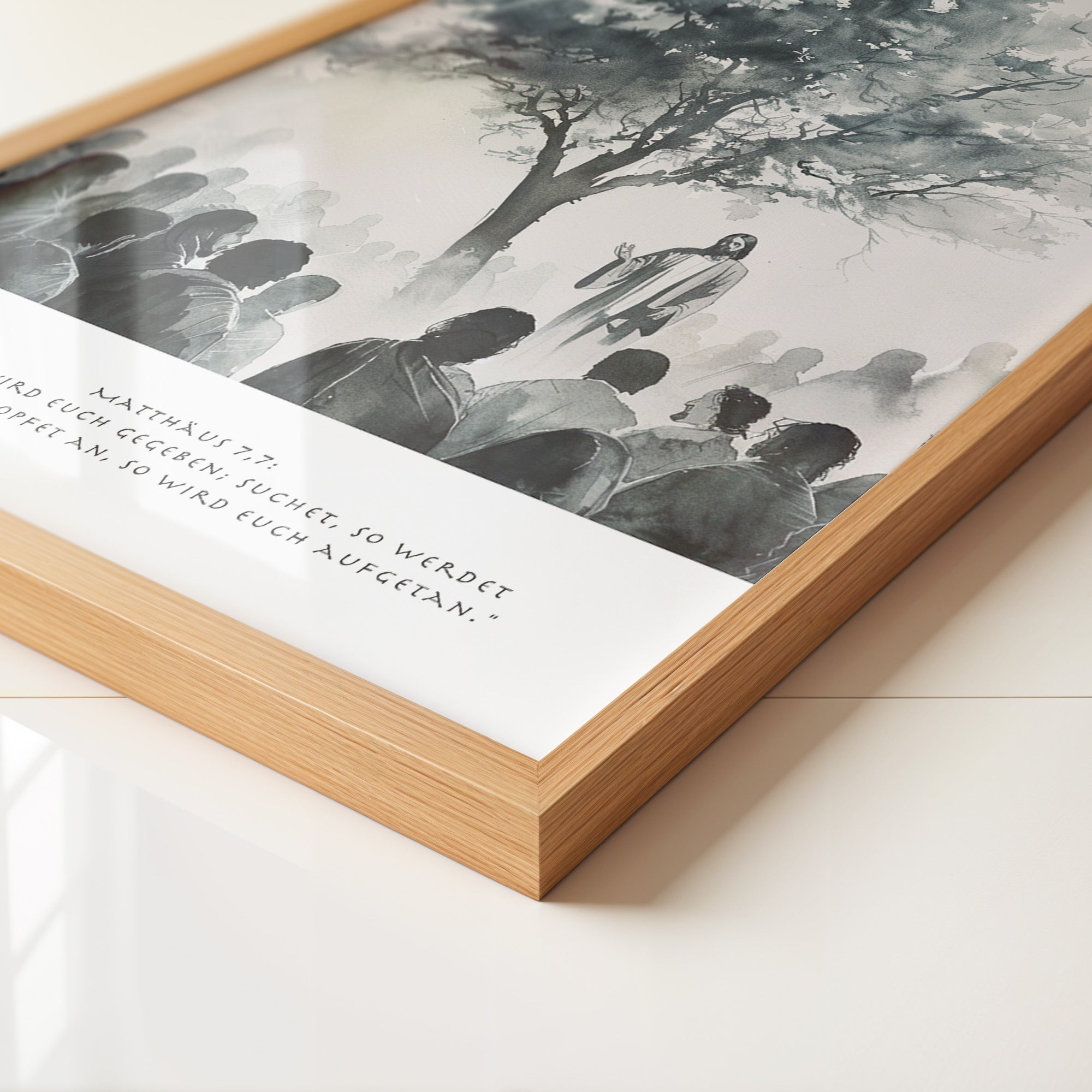 Jesus Rede Baum Silhouette