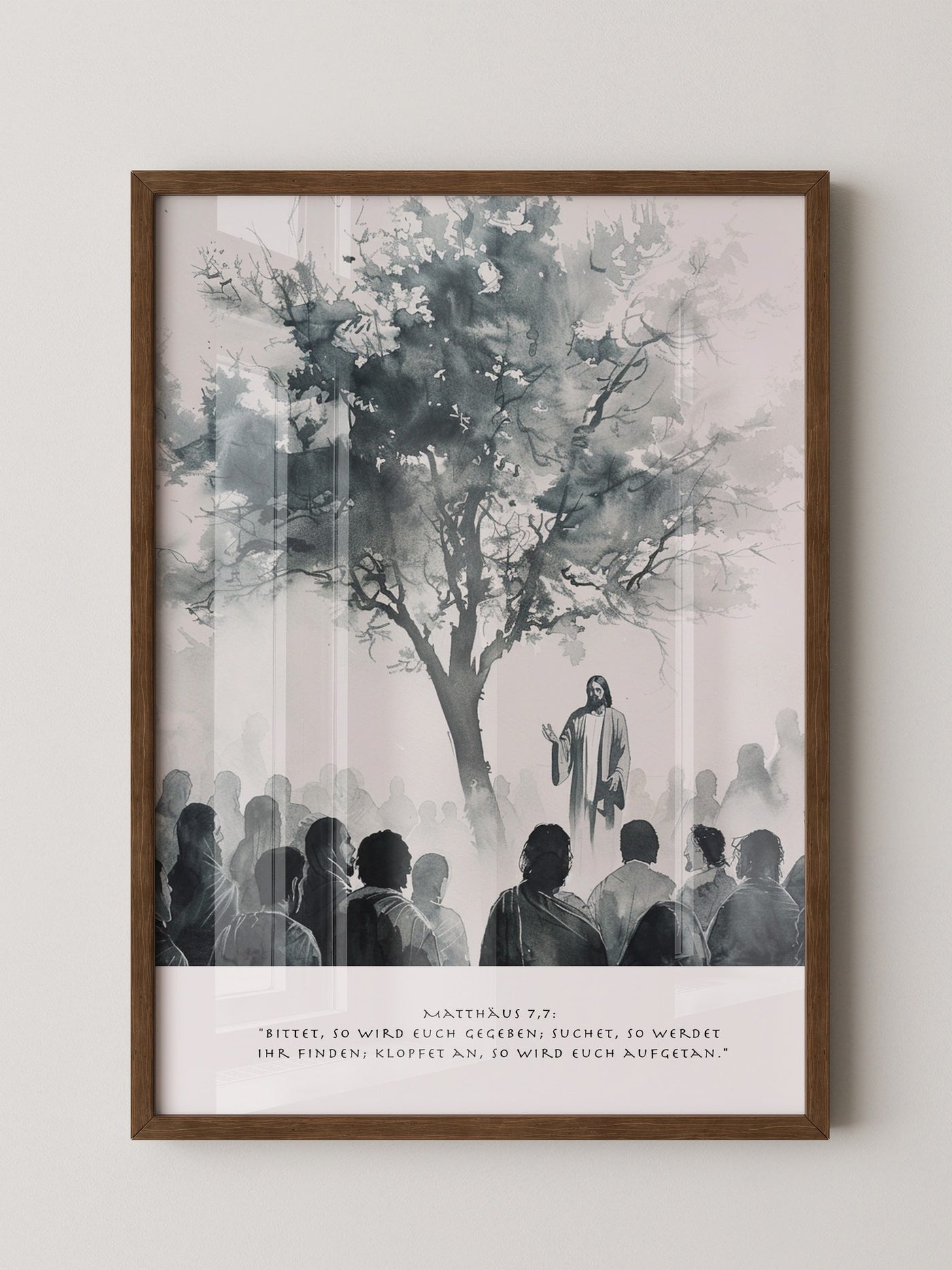 Jesus Rede Baum Silhouette
