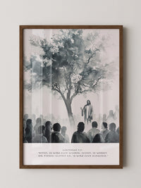 Jesus Rede Baum Silhouette