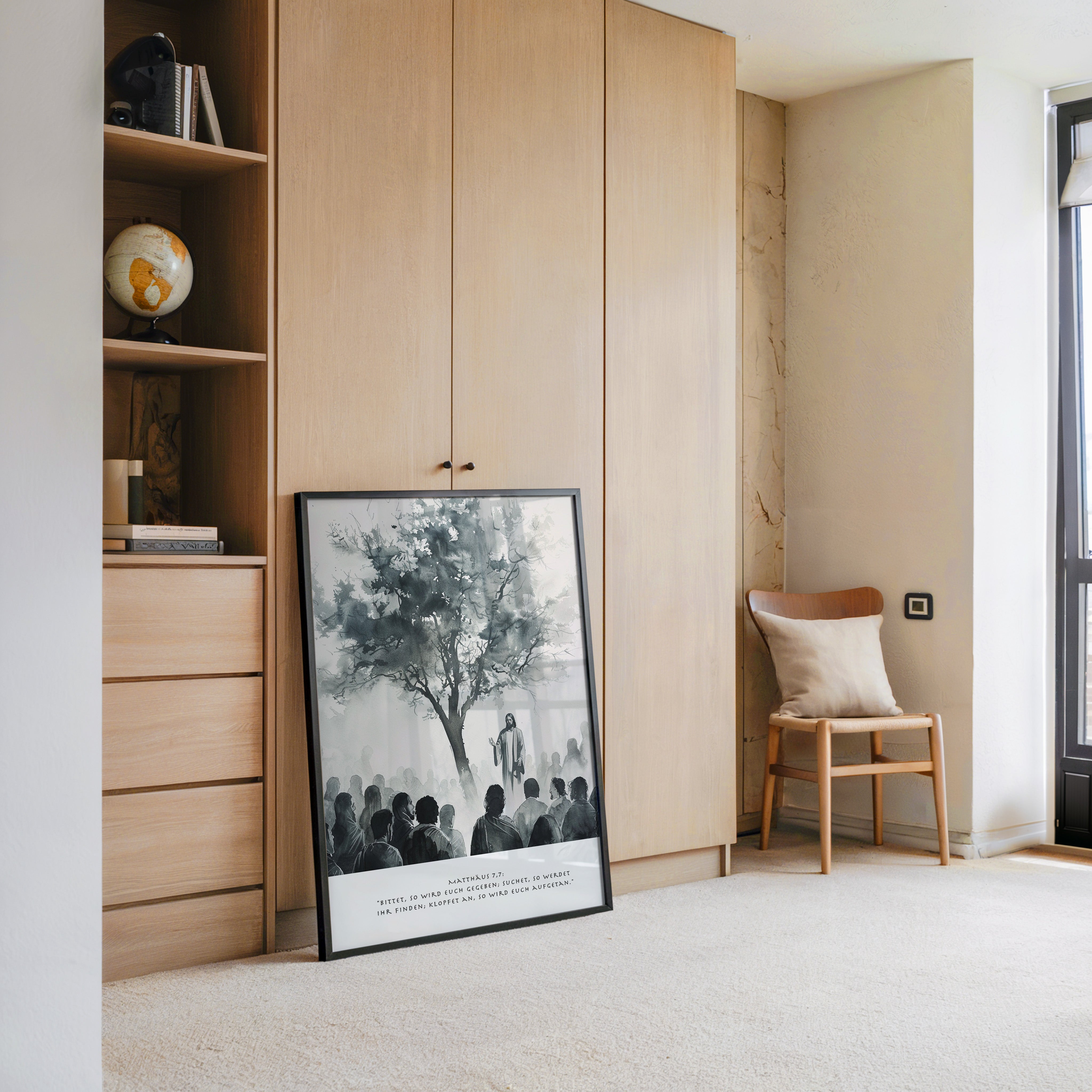 Jesus Rede Baum Silhouette