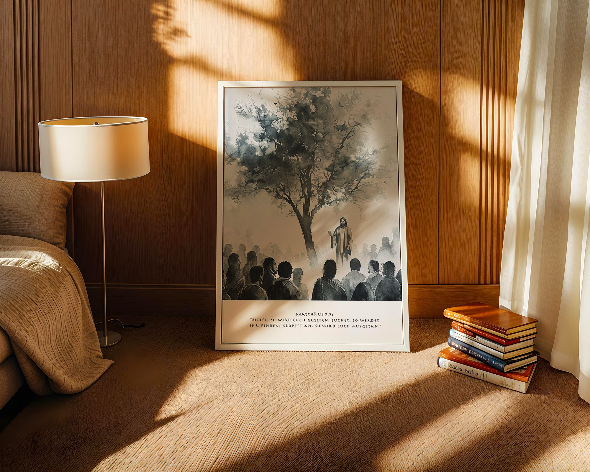 Jesus Rede Baum Silhouette