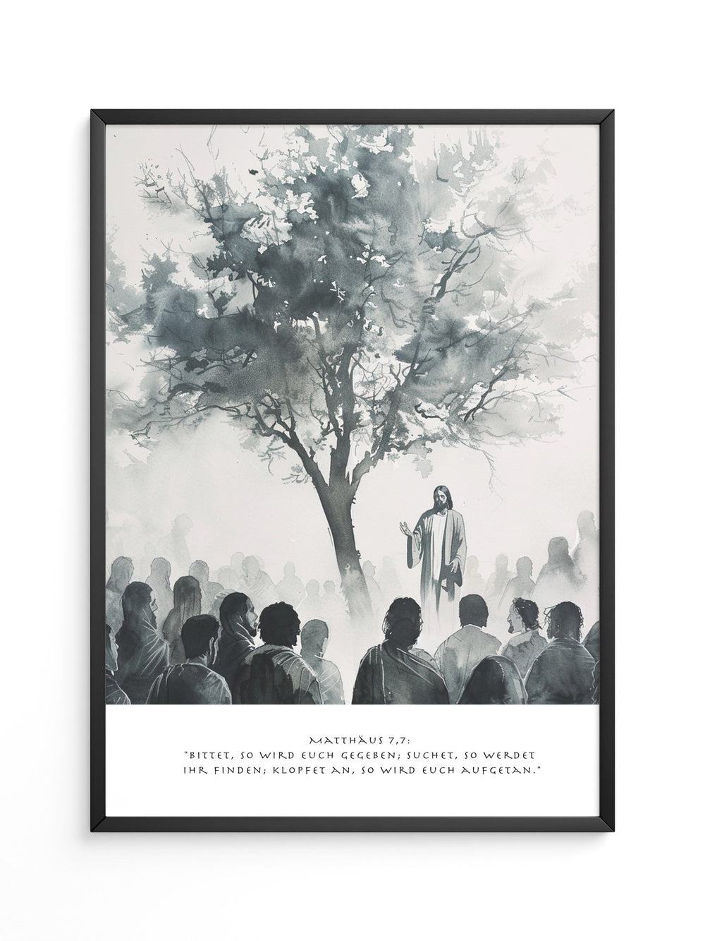 Jesus Rede Baum Silhouette
