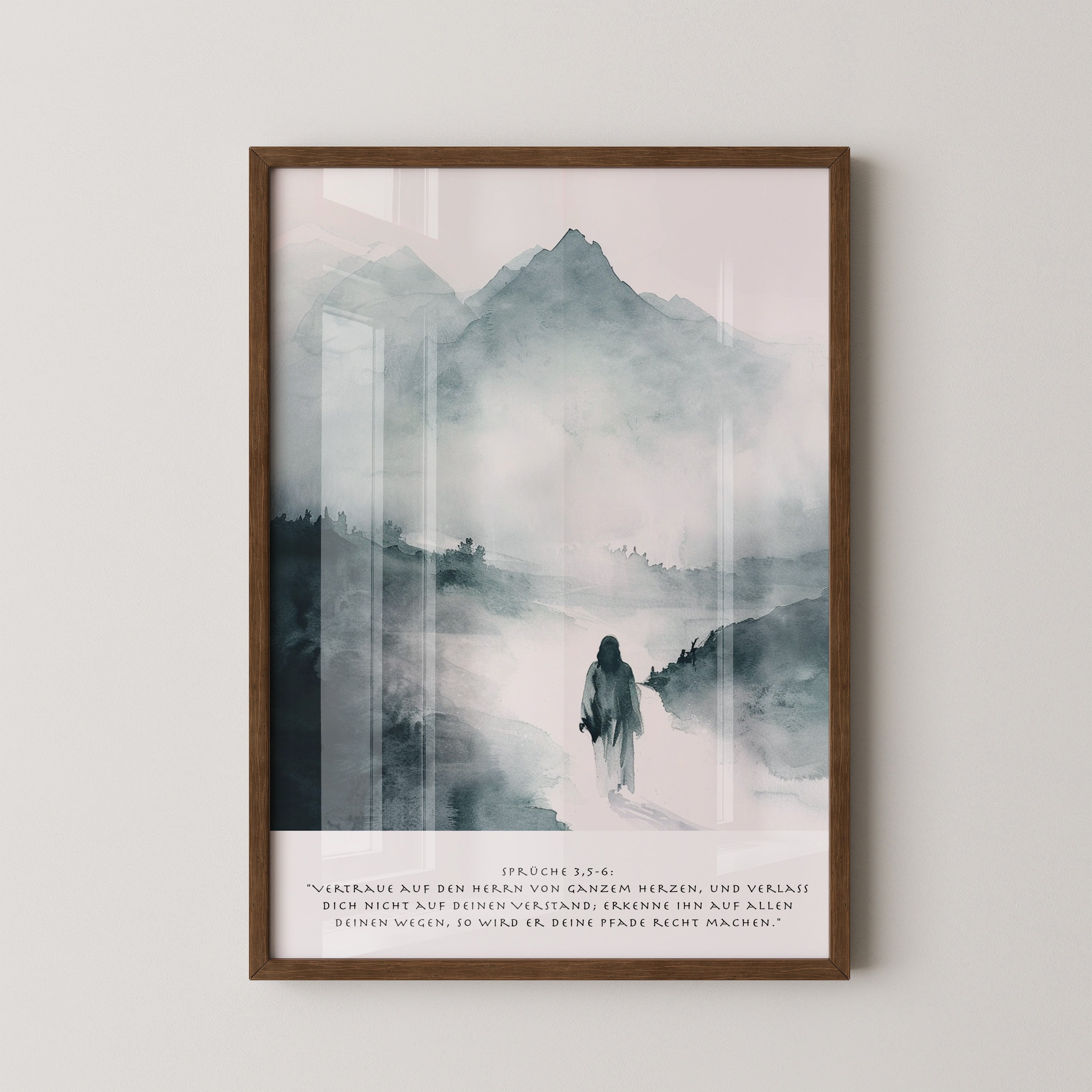 Mensch Silhouette Nebel Malerei