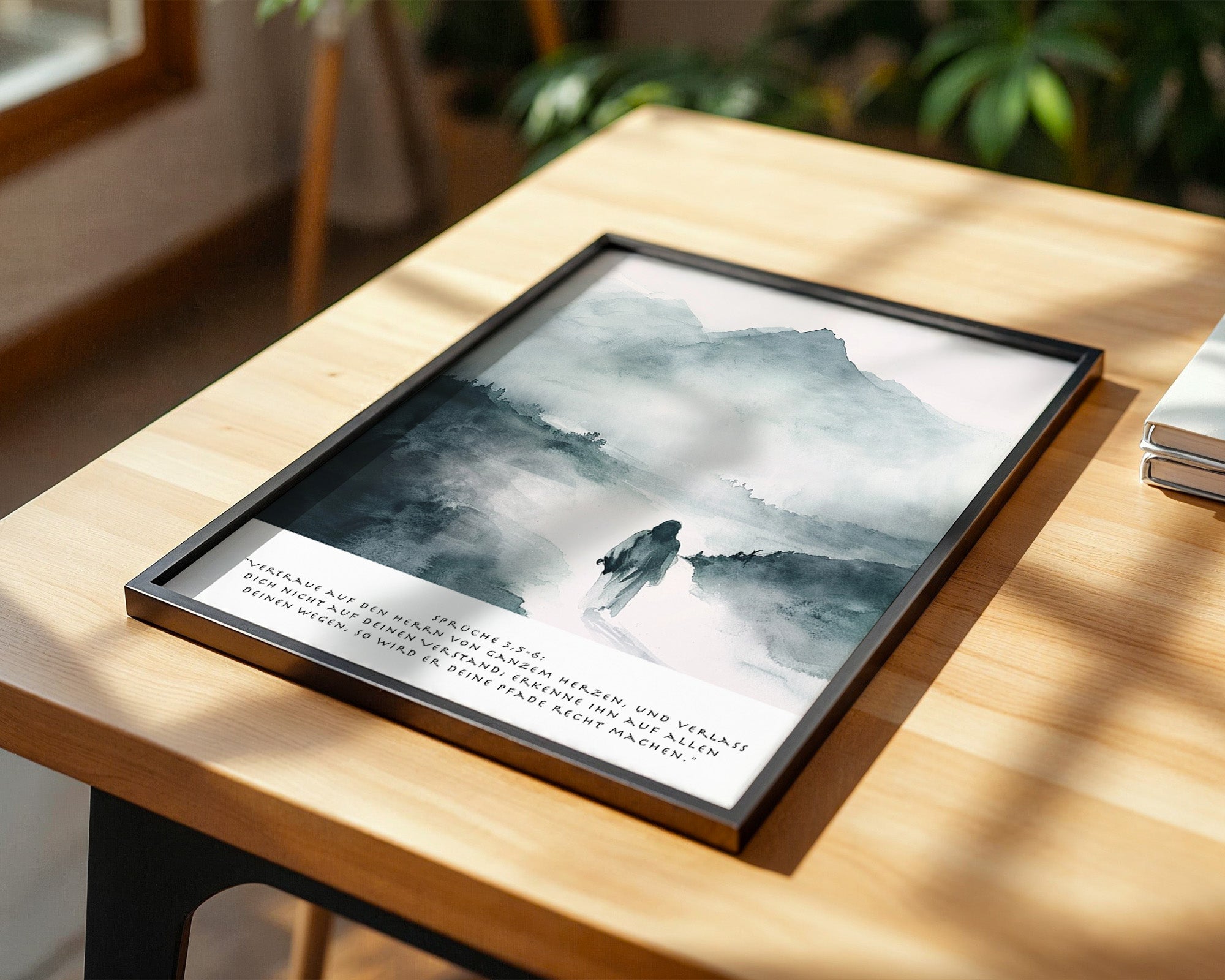 Mensch Silhouette Nebel Malerei