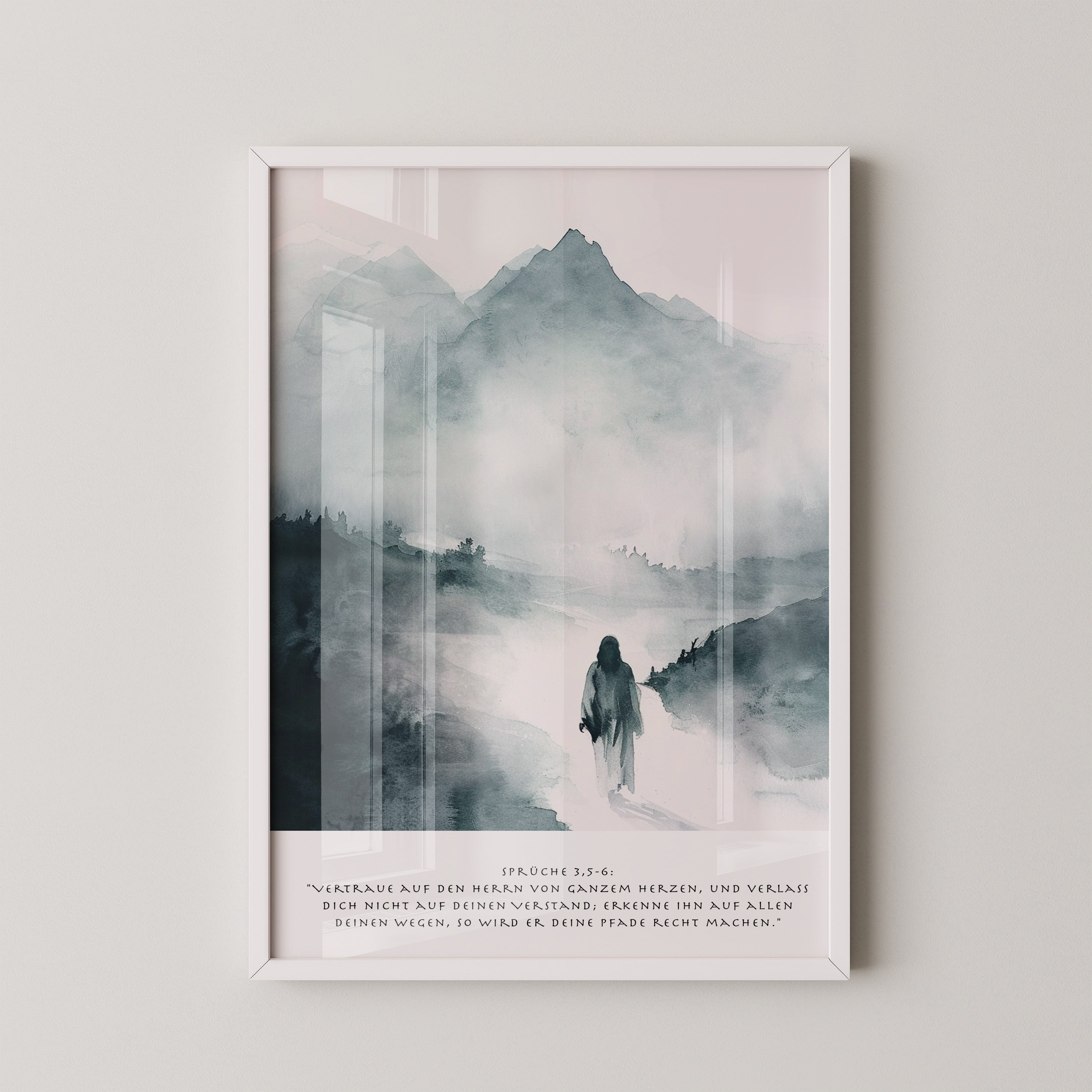 Mensch Silhouette Nebel Malerei