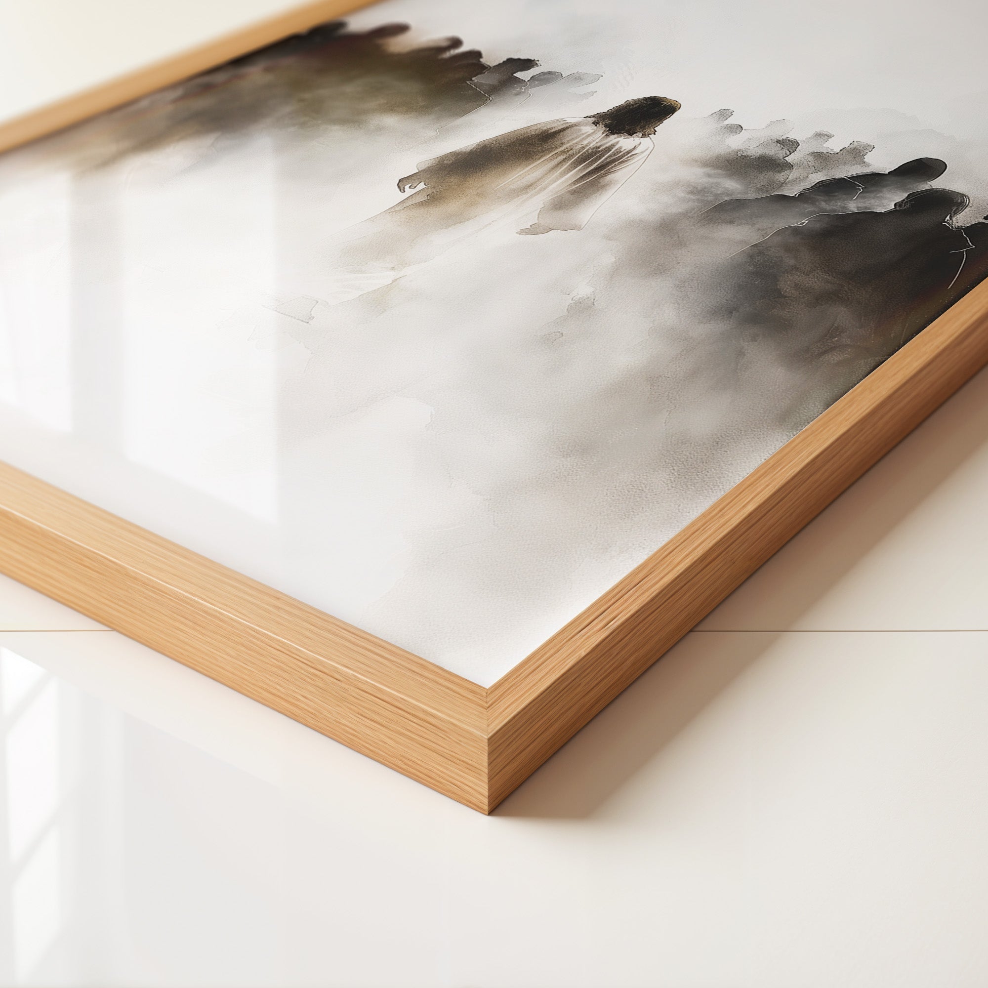 Menschengruppe Nebel Silhouette