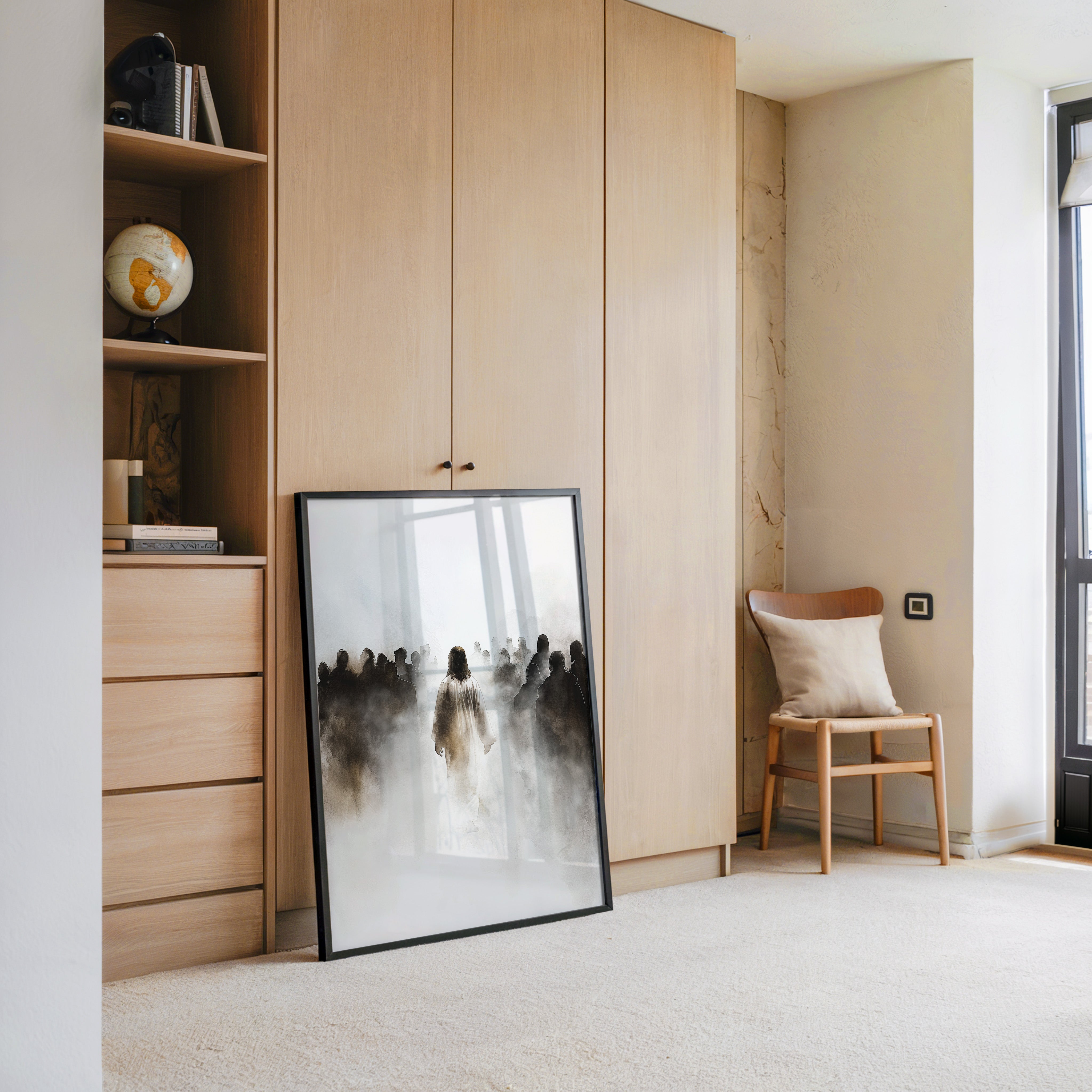 Menschengruppe Nebel Silhouette