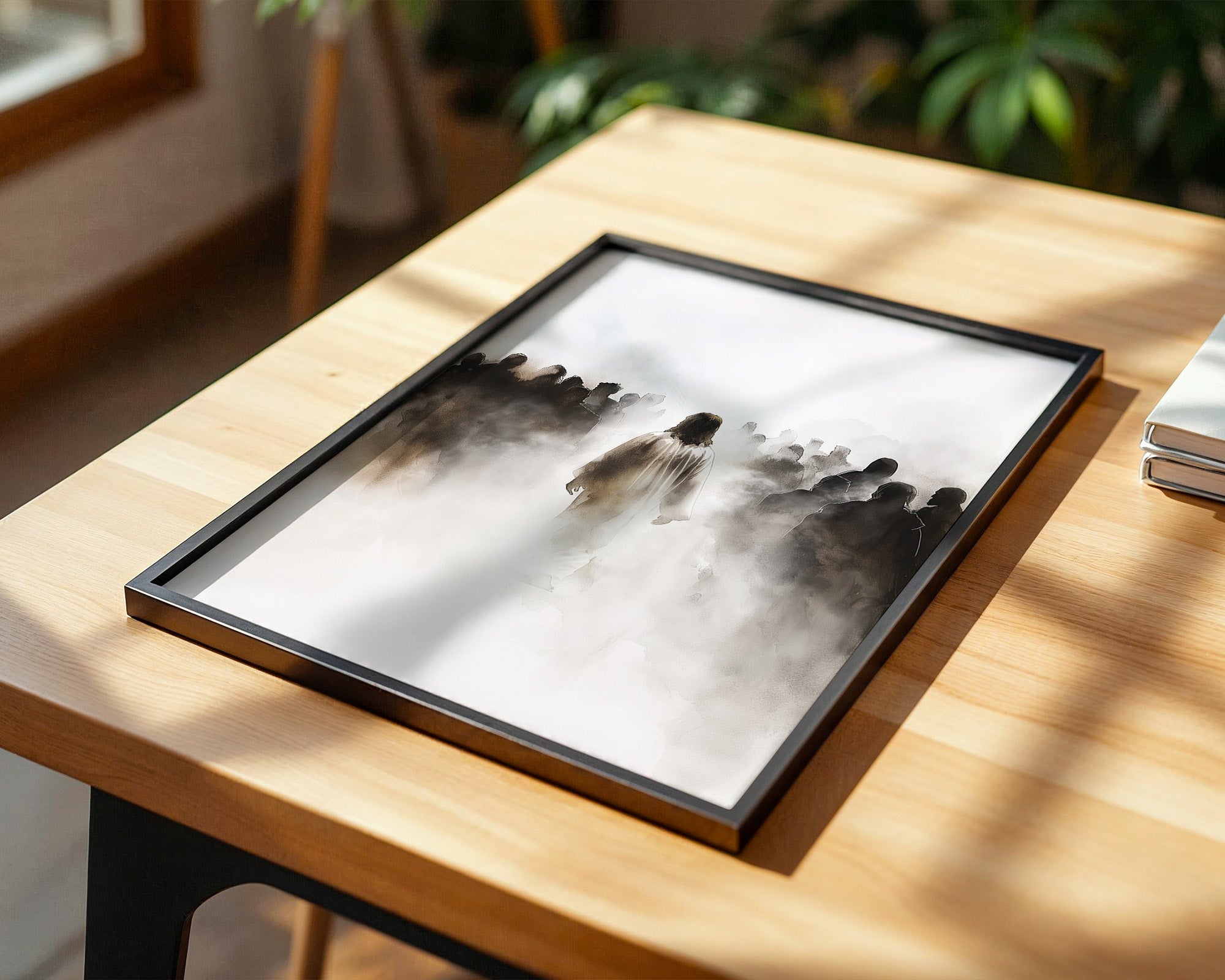 Menschengruppe Nebel Silhouette