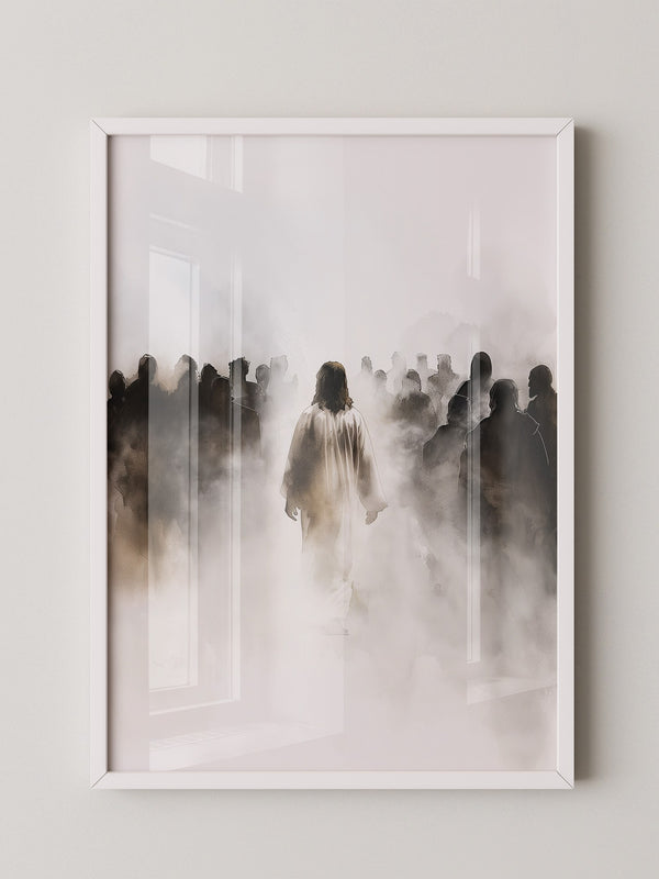 Menschengruppe Nebel Silhouette