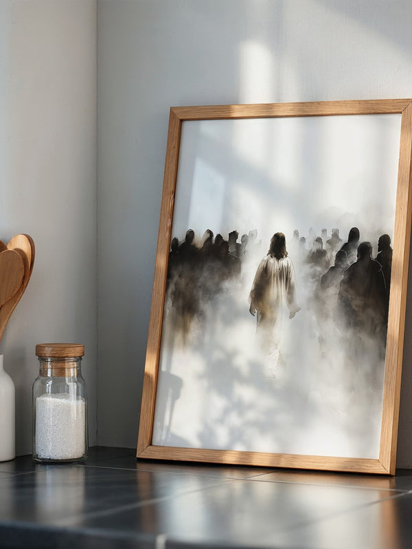 Menschengruppe Nebel Silhouette