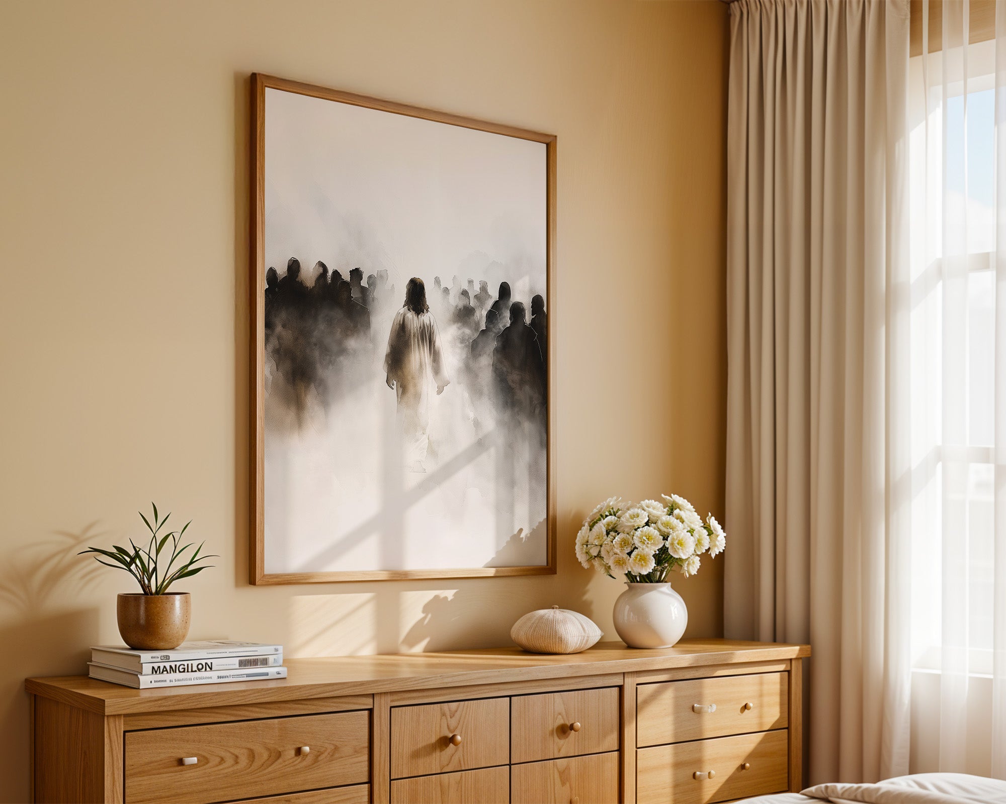 Menschengruppe Nebel Silhouette