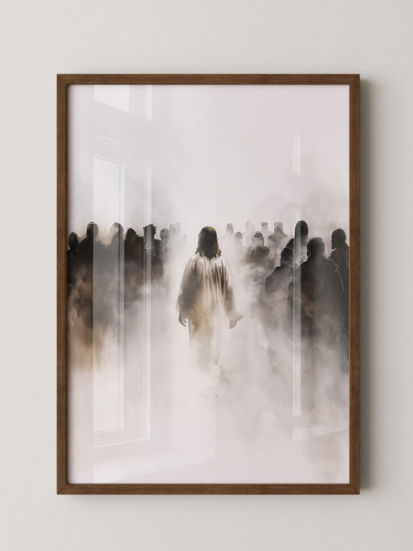 Menschengruppe Nebel Silhouette
