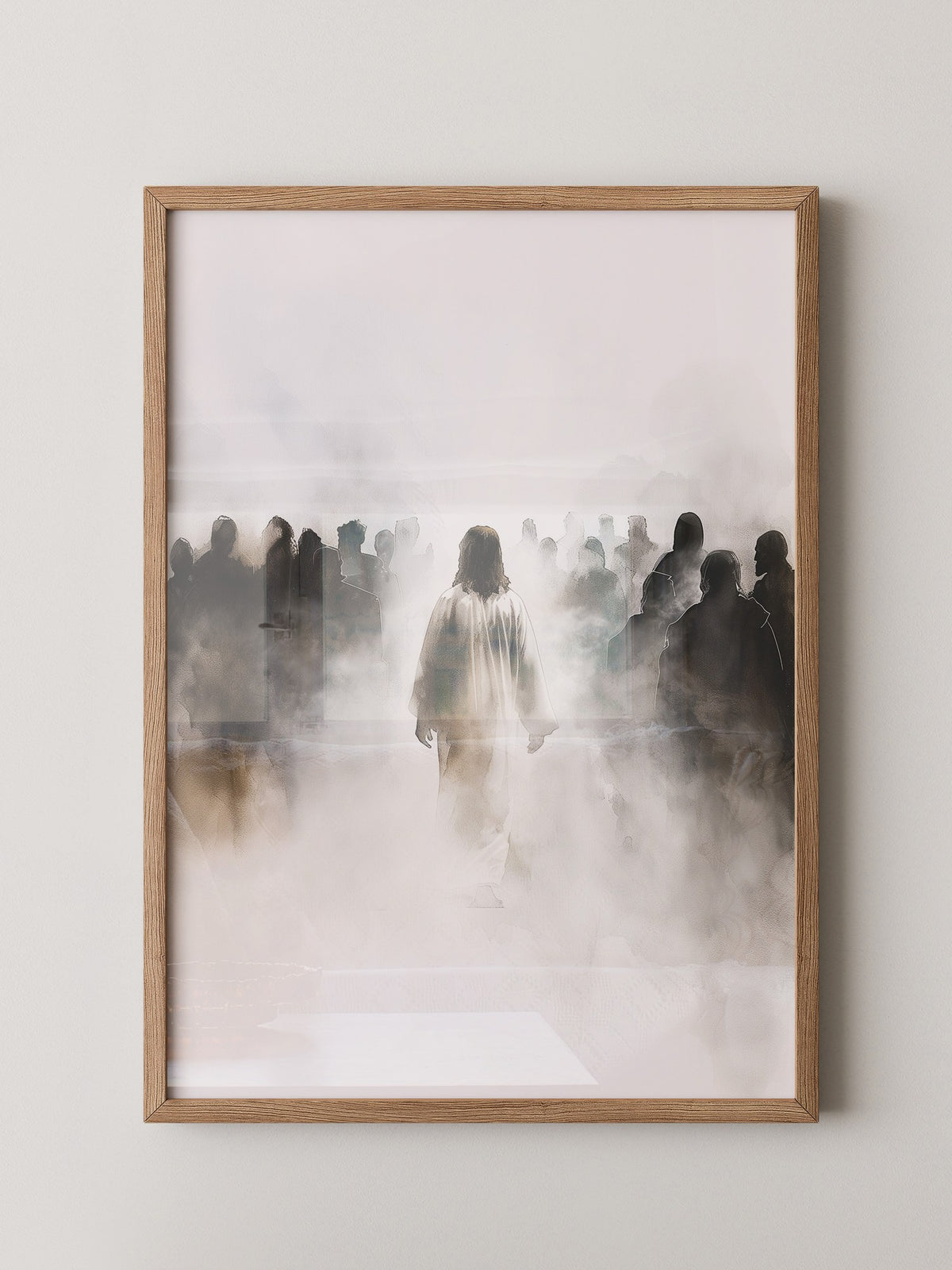 Menschengruppe Nebel Silhouette