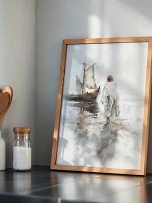 Mensch Schiff Aquarellstil