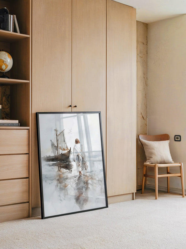 Mensch Schiff Aquarellstil