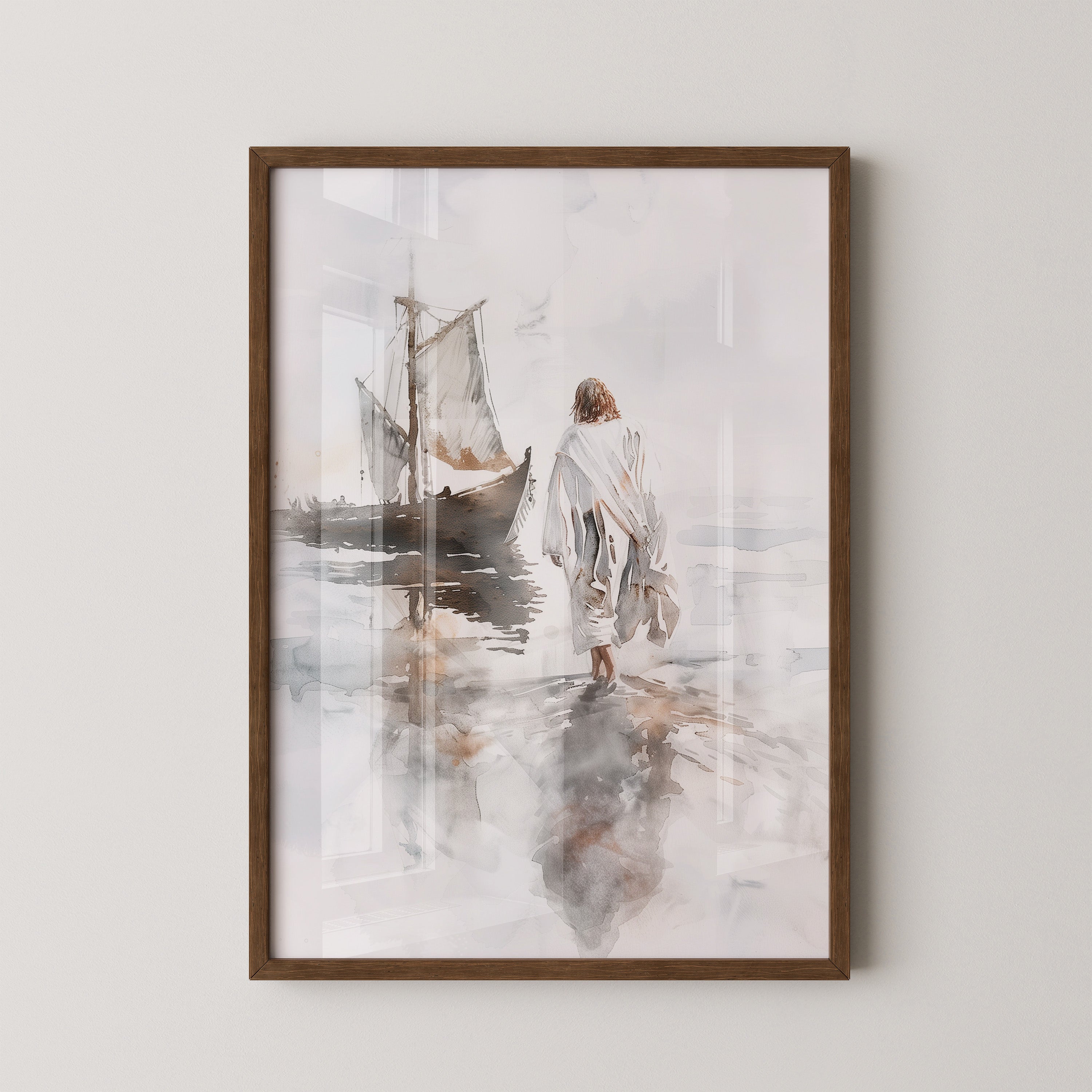 Mensch Schiff Aquarellstil