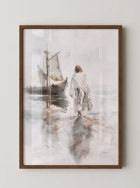 Mensch Schiff Aquarellstil