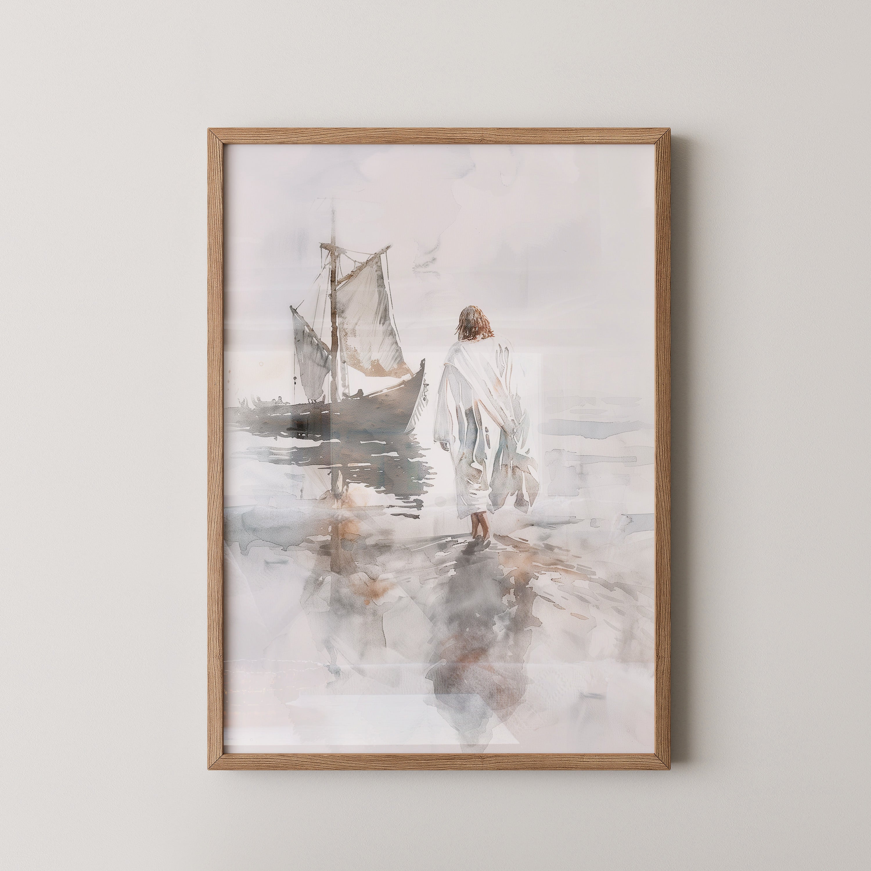 Mensch Schiff Aquarellstil