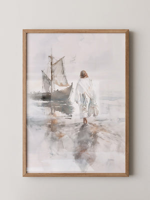 Mensch Schiff Aquarellstil