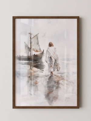 Mensch Schiff Aquarellstil