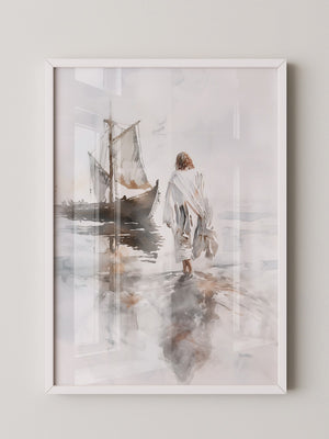 Mensch Schiff Aquarellstil