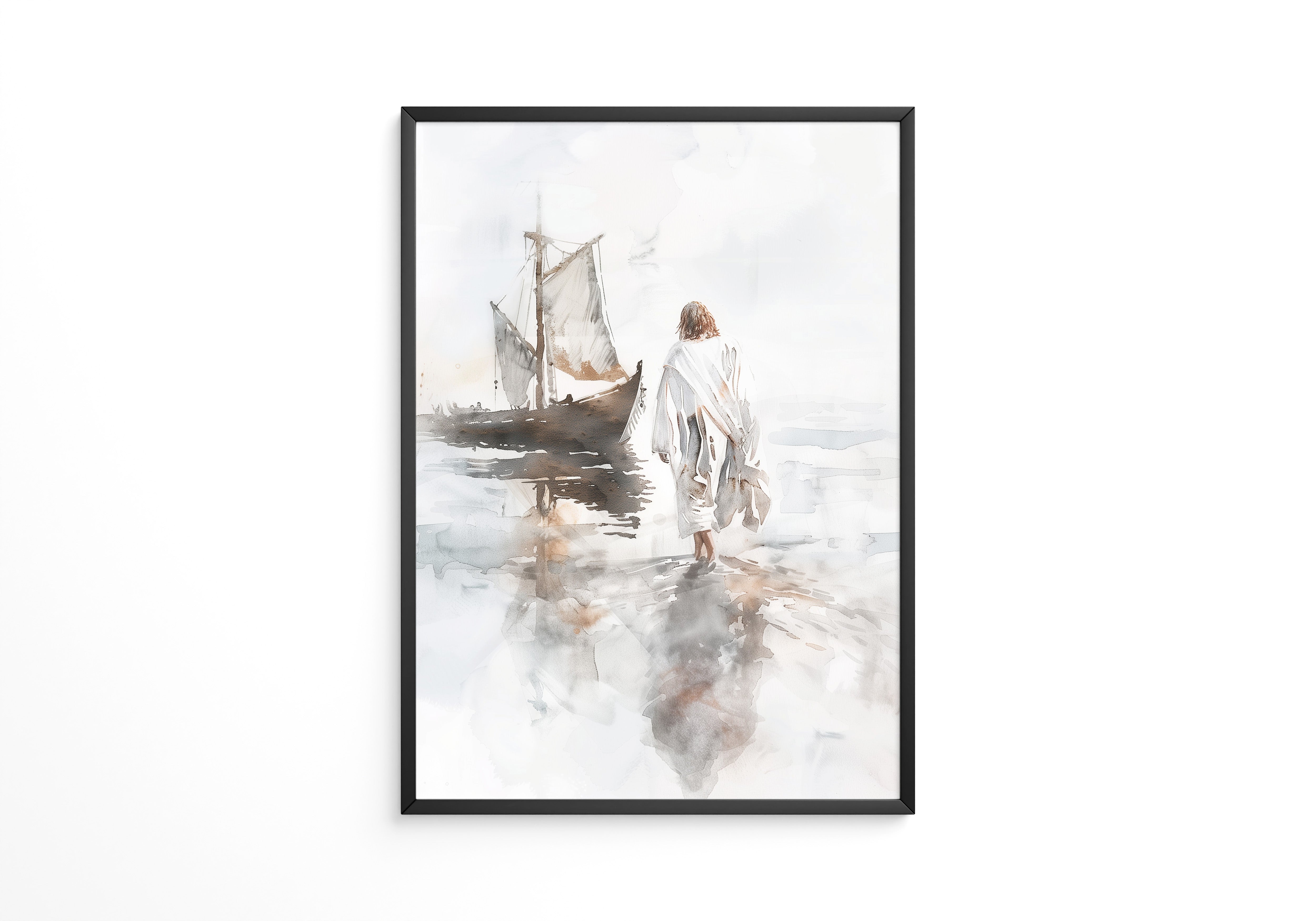 Mensch Schiff Aquarellstil