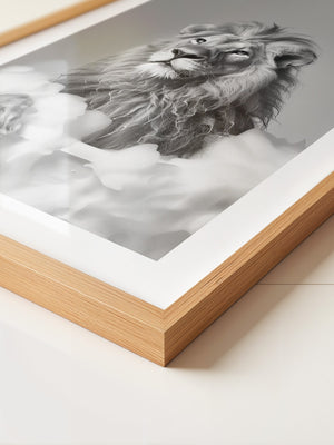 Löwe Badewanne Schwarzweiß