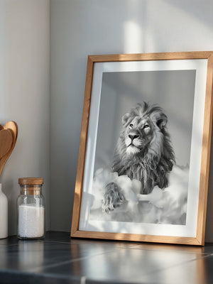 Löwe Badewanne Schwarzweiß