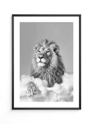 Löwe Badewanne Schwarzweiß