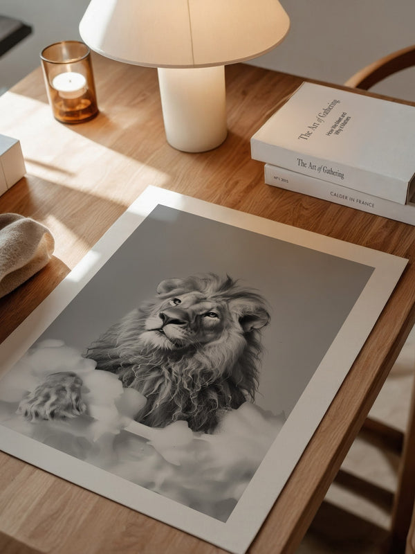 Löwe Badewanne Schwarzweiß