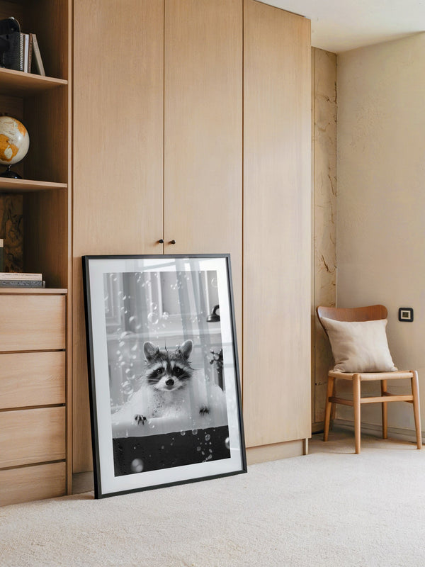 Kleiner Waschbär Badewanne Seifenblasen