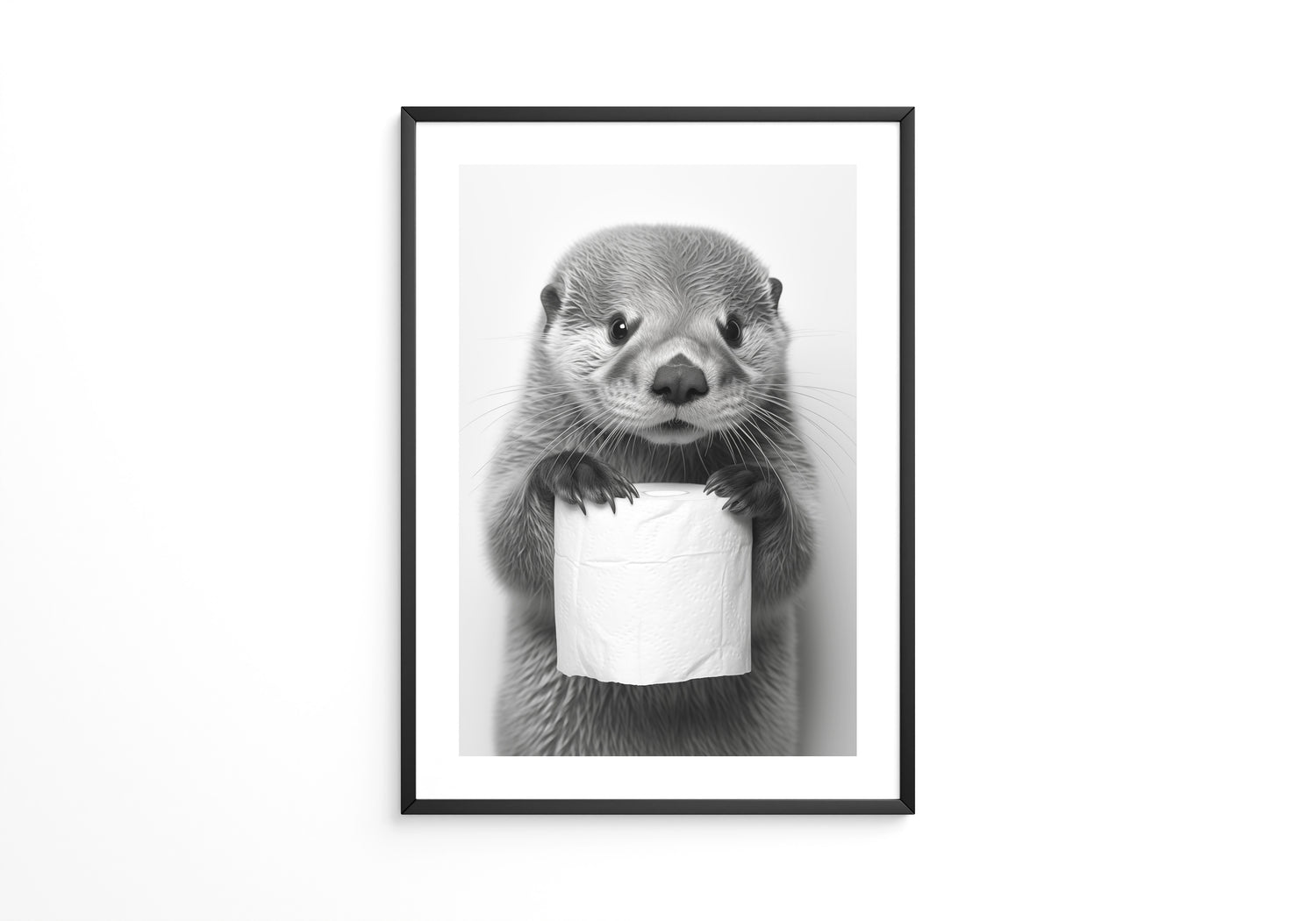 Otter mit Toilettenpapier witzig