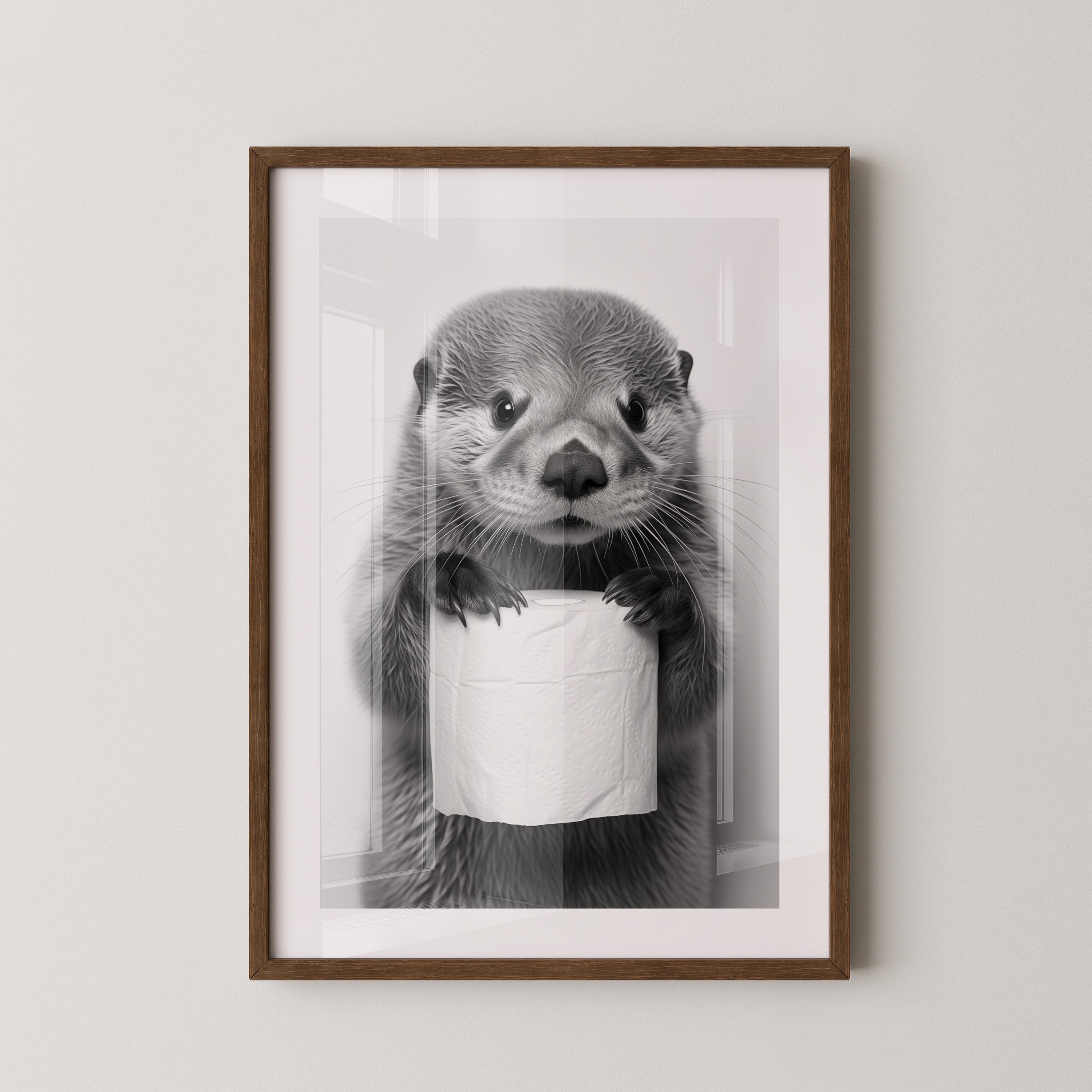 Otter mit Toilettenpapier witzig