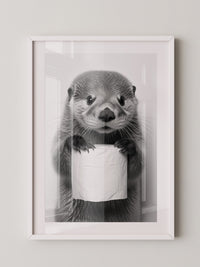 Otter mit Toilettenpapier witzig