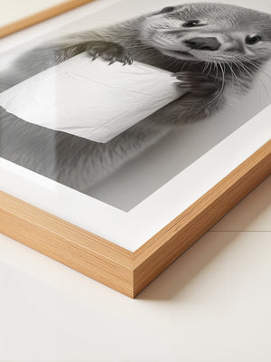 Otter mit Toilettenpapier witzig